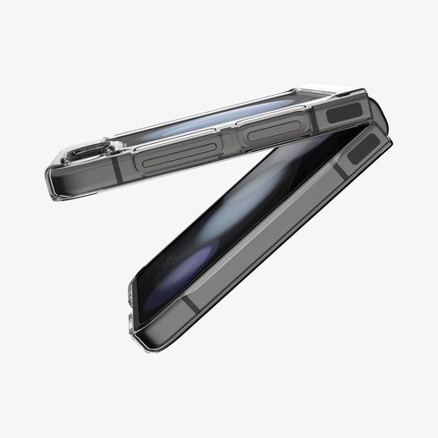ACS06971 - Galaxy Z Flip 5 Case AirSkin Zero One showing the back with phone fully open